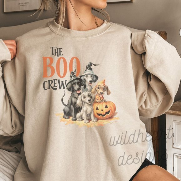 Tops - The Boo Crew Vintage Retro Halloween Sweatshirt
